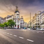 Madrid, Spain cityscape a