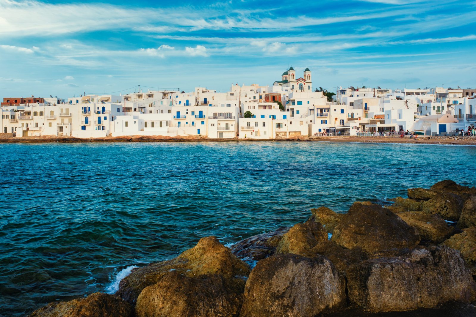 Picturesque Naousa town on Paros island, Greece