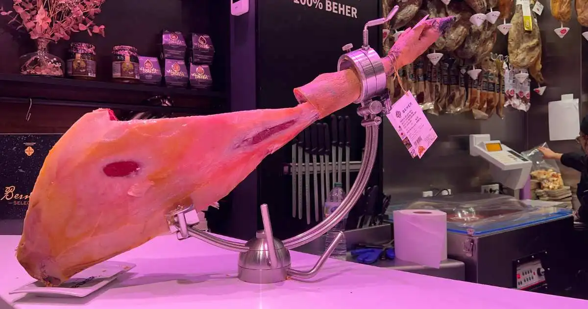 a piece of meat on a stand