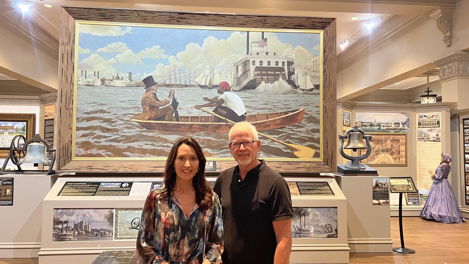 Karen With Jim Blanchard at Great River Road Museum