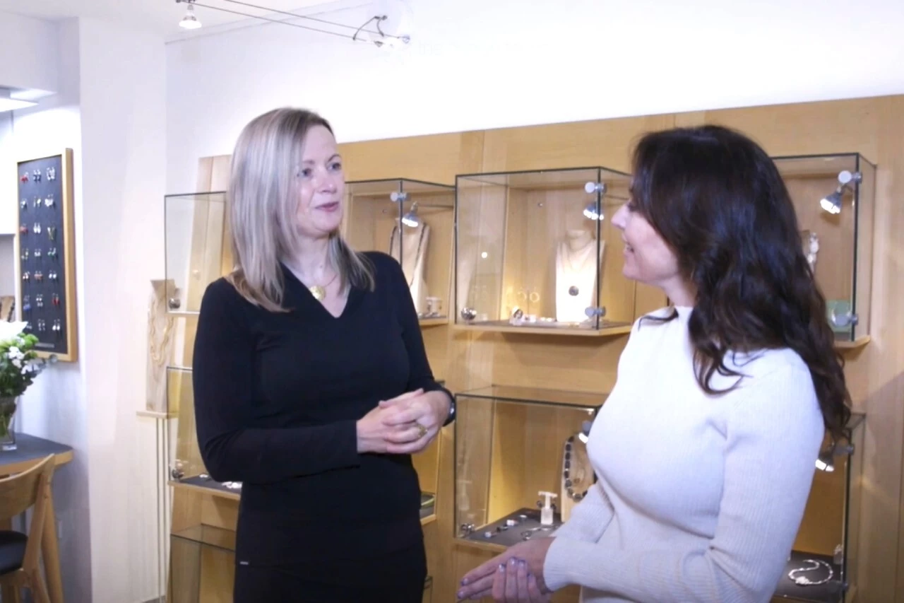 11 Must-See Attractions in Erfurt, Germany: Your Essential Travel Guide Karen with the owner of the shop, Ute Wolff-Brinckmann (left)