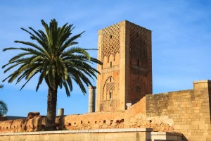 Hassan tower in rabat morocco
