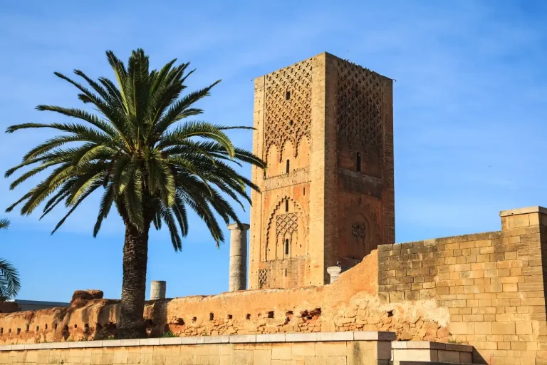 Hassan tower in rabat morocco