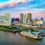 exploring museums in Louisiana. Aerial view of Louisiana