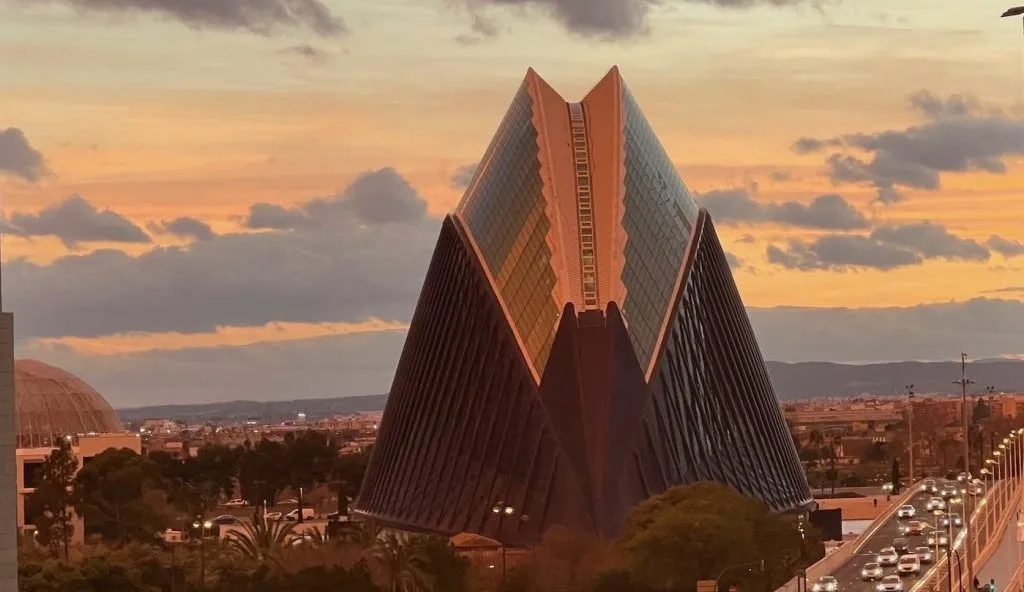 City Arts and Sciences view during sunset