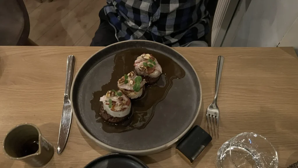 Iceland Scallops dish in a plate.