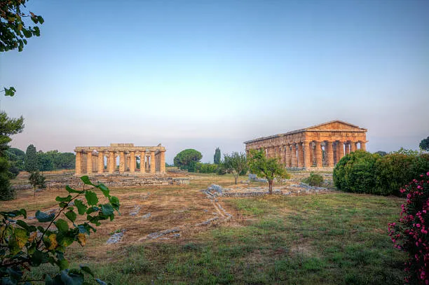 the ruins of Paestum