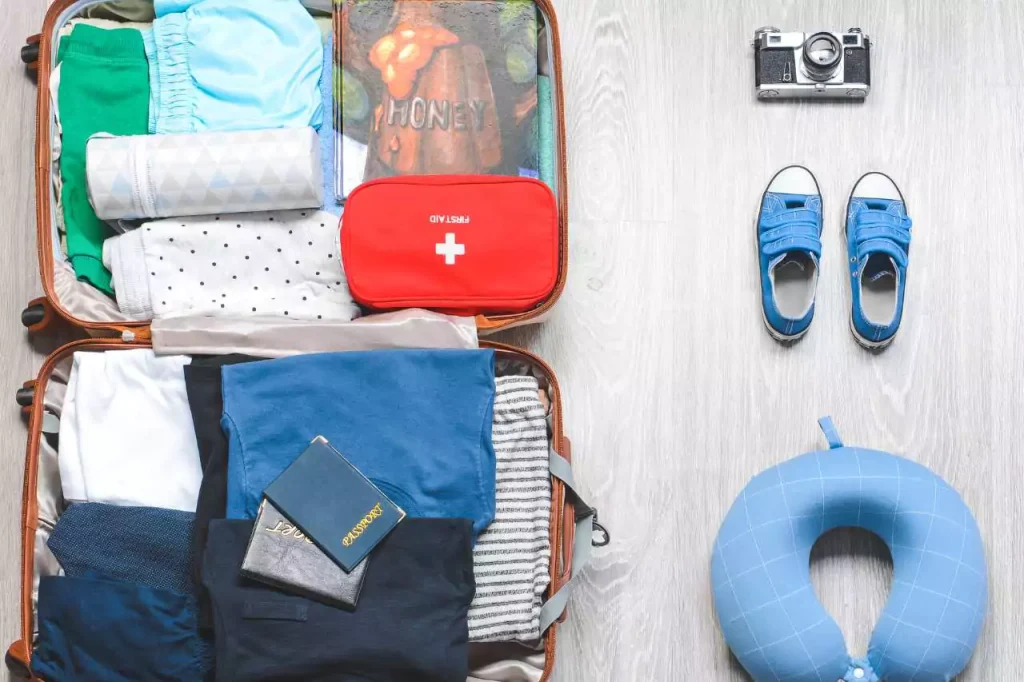 Travel must have items such as luggage, clothes and accessories
