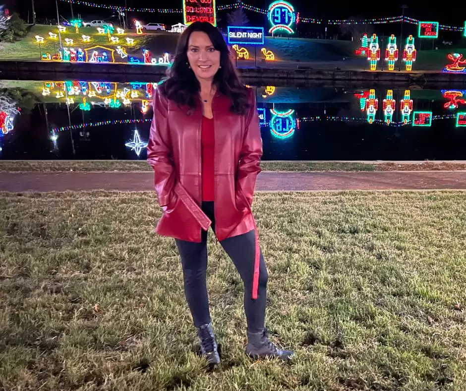 Karen in  Natchitoches Louisiana Christmas Festival 