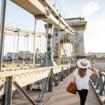 Woman traveling in Budapest