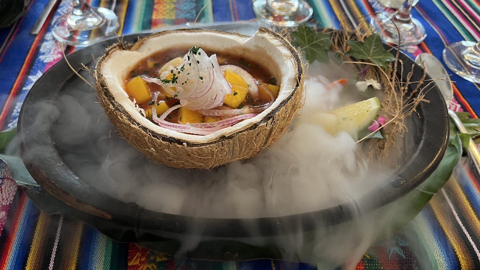 ceviche recipe coconut shell made using local ingredients
