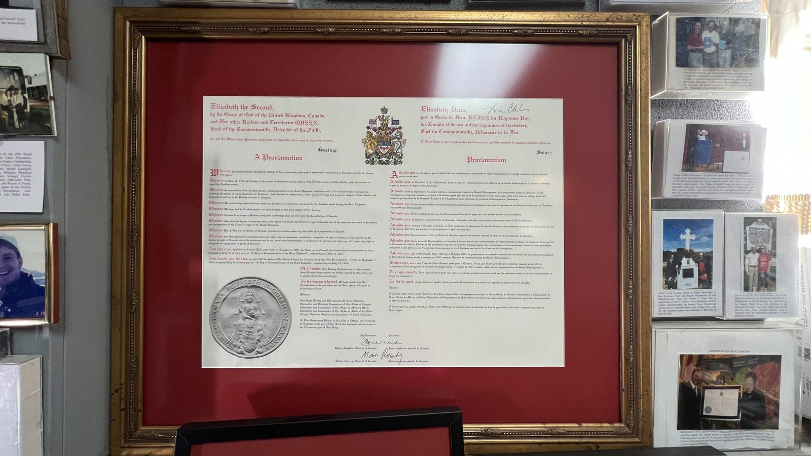 The Queen’s Apology Honoring the Acadian Deportation
