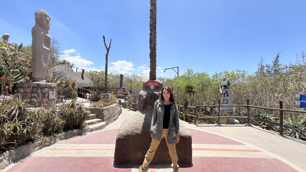 Karen in True Equator Line in Ecuador