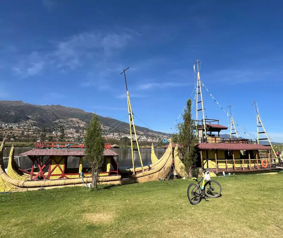 Sunny day in Lake San Pablo Ecuador