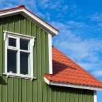 Residential Roof Top under the Bright Blue Sky