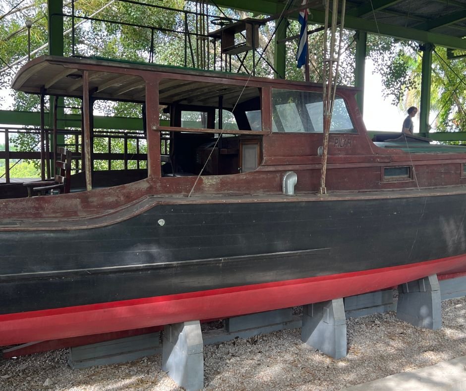 Hemingway’s boat, Pilar – The famous black and red fishing boat, preserved under a shelter, associated with his adventures.