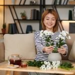 Woman Making Flower Arrangement