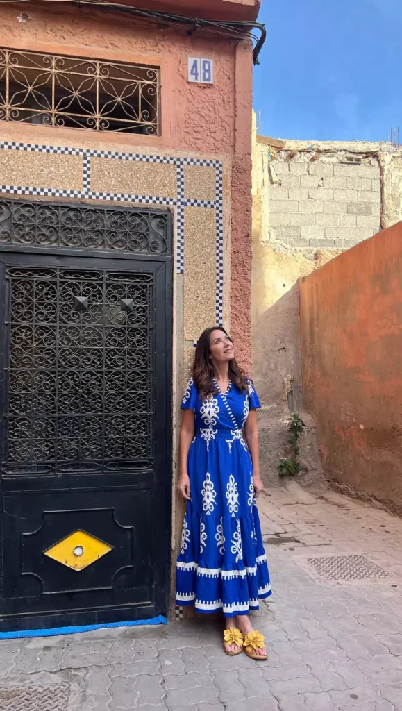 What to wear in Morocco Travel - Bold Blue Boho Maxi Dress