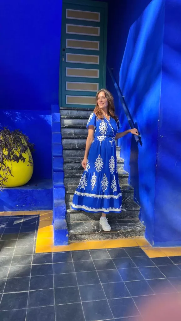 What to wear in Morocco Travel - Bold Blue Boho Maxi Dress