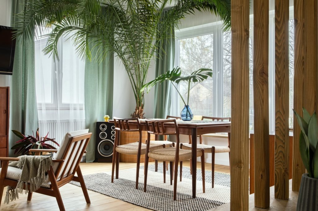 Modern scandinavian home interior of living room