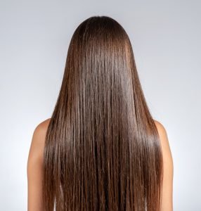 Portrait of a woman with a beautiful long hair.