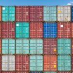 shipping containers closeup
