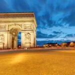The famous Arc de Triomphe in Paris