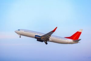 passenger plane taking off from runway at airport 2025 02 24 18 13 20 utc