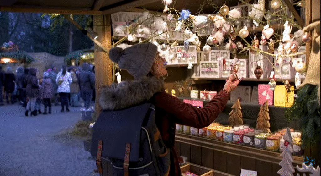 Karen at the Romantic Christmas Market Stall