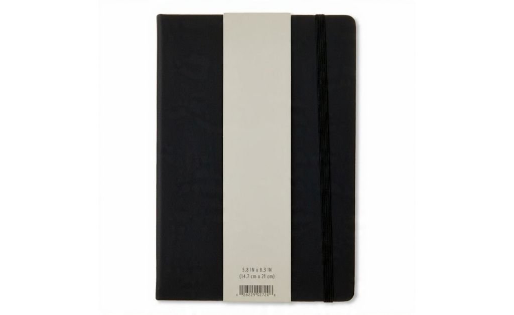 Pen+Gear simulated leather journal in black