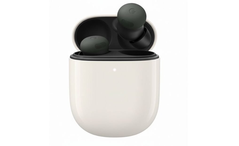 Google Pixel Buds Pro 2 wireless earbuds with active noise cancellation in hazel